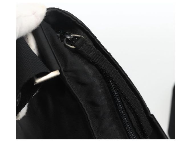 Borsa a Spalla PRADA in Nylon Nero Argento Autentica BSZ154 - vista 10