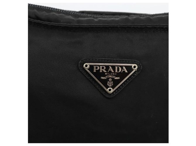 Borsa a Spalla PRADA in Nylon Nero Argento Autentica BSZ154 - vista 18