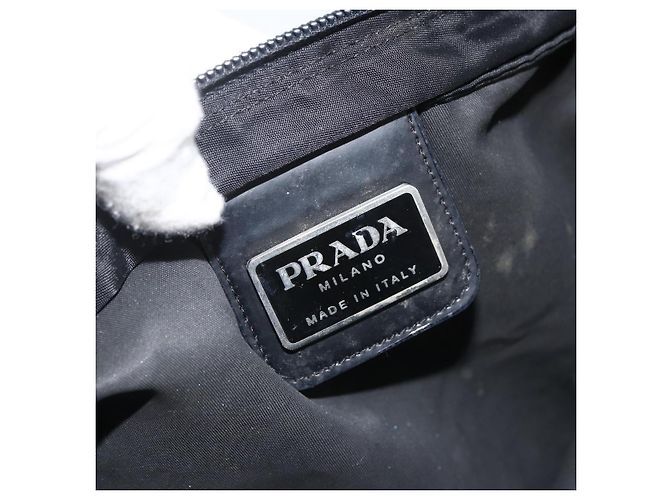 Borsa a Spalla PRADA in Nylon Nero Argento Autentica BSZ154 - vista 19
