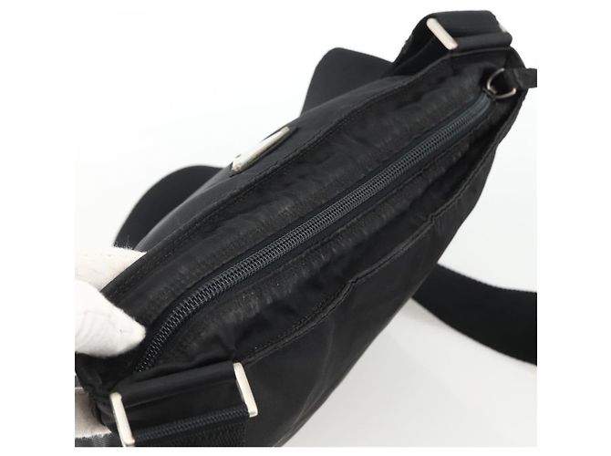 Borsa a Spalla PRADA in Nylon Nero Argento Autentica BSZ154 - vista 6