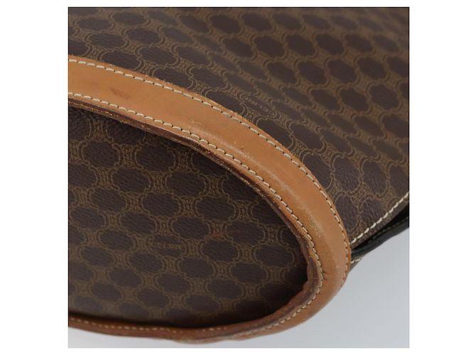 Céline Borsa tote in tela Macadam CELINE in pelle PVC marrone oro Auth 170072 D'oro - vista 10