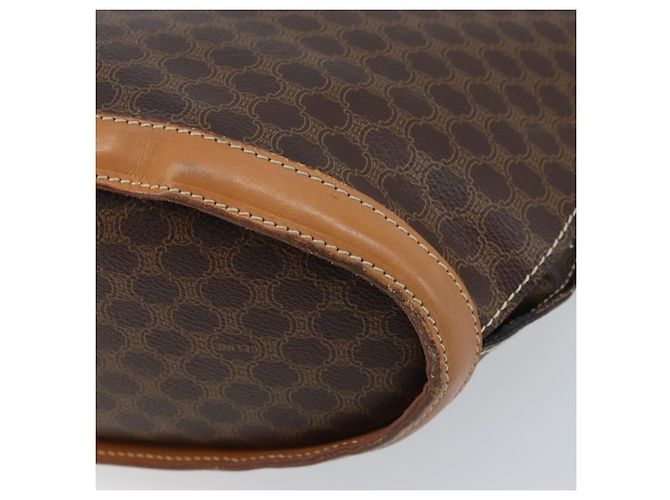 Céline Borsa tote in tela Macadam CELINE in pelle PVC marrone oro Auth 170072 D'oro - vista 12