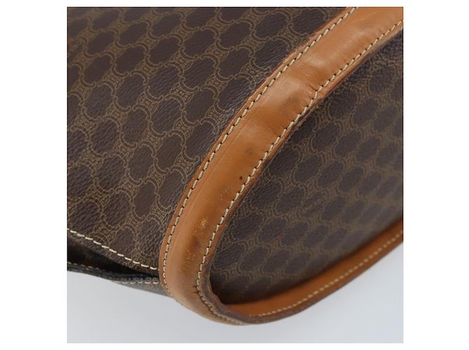 Céline Borsa tote in tela Macadam CELINE in pelle PVC marrone oro Auth 170072 D'oro - vista 13
