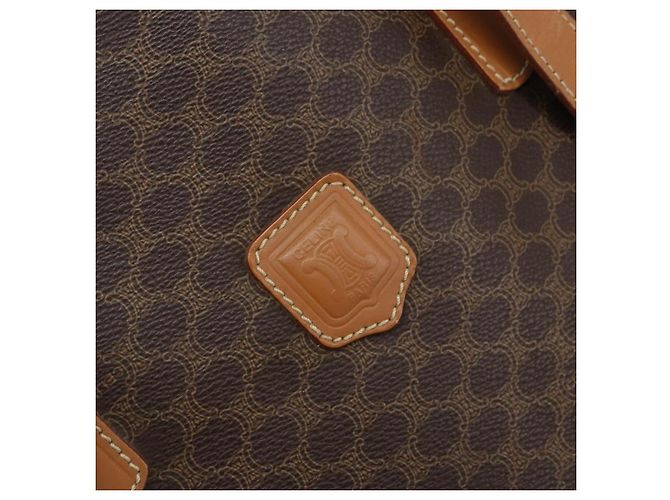 Céline Borsa tote in tela Macadam CELINE in pelle PVC marrone oro Auth 170072 D'oro - vista 14