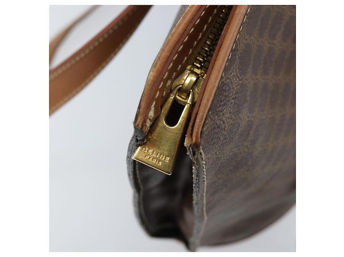 Céline Borsa tote in tela Macadam CELINE in pelle PVC marrone oro Auth 170072 D'oro - vista 15