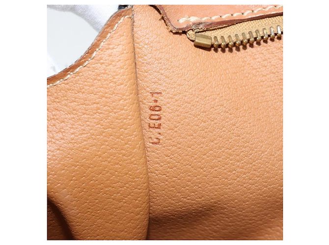 Céline Borsa tote in tela Macadam CELINE in pelle PVC marrone oro Auth 170072 D'oro - vista 22