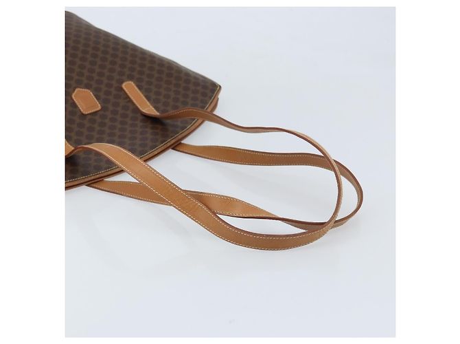 Céline Borsa tote in tela Macadam CELINE in pelle PVC marrone oro Auth 170072 D'oro - vista 7