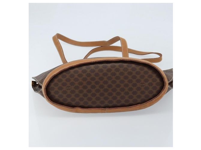 Céline Borsa tote in tela Macadam CELINE in pelle PVC marrone oro Auth 170072 D'oro - vista 9