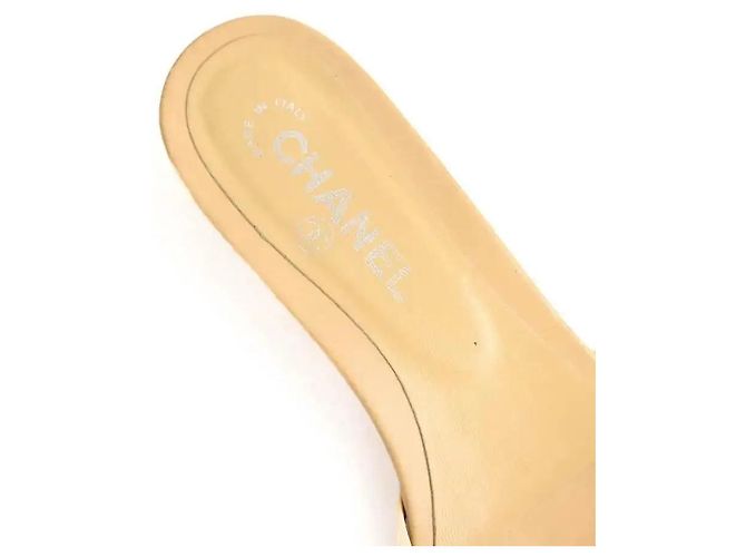 Chanel Sandali in pelle beige - vista 4