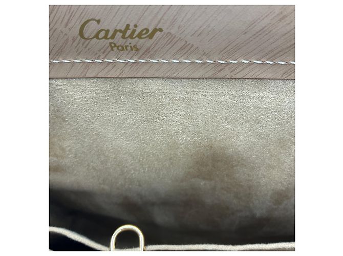 Borsa a mano in pelle di vitello tan Trinity di Cartier Cammello - vista 8