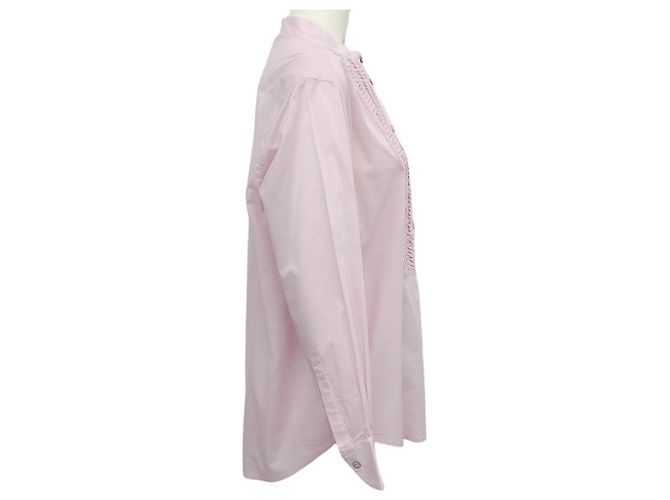 Autre Marque Blusa Figue de algodón lila con pliegues Nathan Púrpura - vista 2
