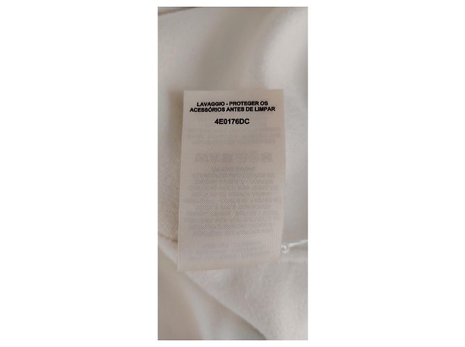 HERMÈS CAPPOTTO ÈVASÈ IN LEGERO DOUBLE FACE CACHEMIRE. Bianco - vista 9