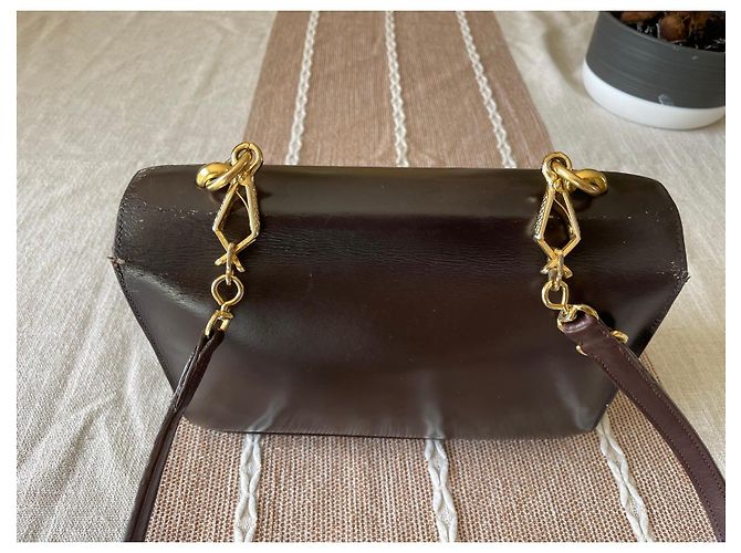 Sandrine Borsa a mano Hermès in pelle marrone - view 13