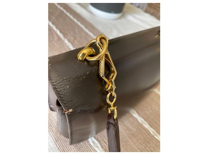 Sandrine Borsa a mano Hermès in pelle marrone - view 14