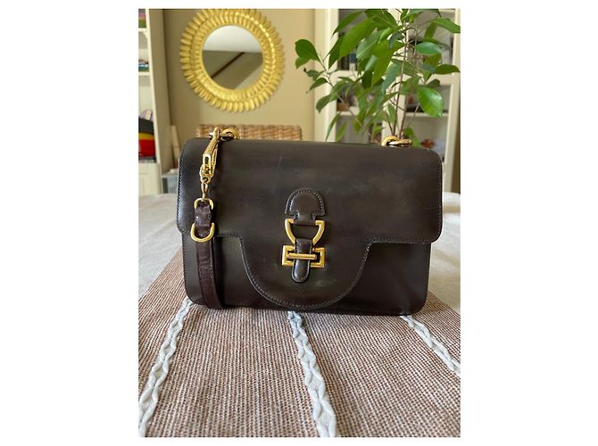 Sandrine Borsa a mano Hermès in pelle marrone - view 2