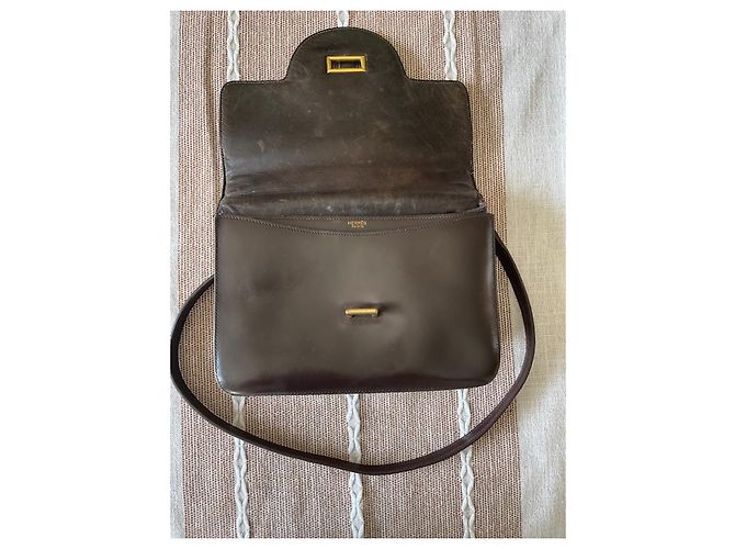 Sandrine Borsa a mano Hermès in pelle marrone - view 4