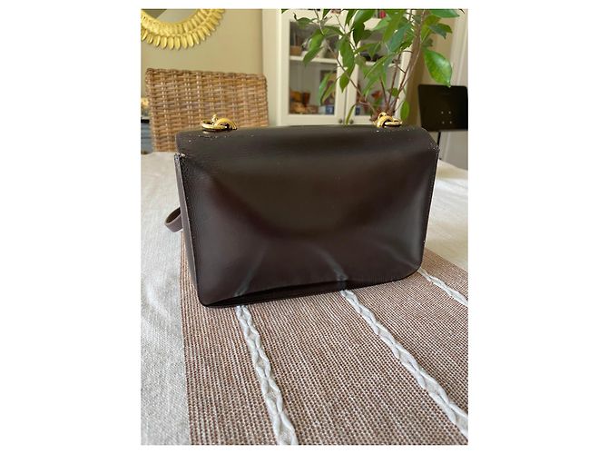 Sandrine Borsa a mano Hermès in pelle marrone - view 5