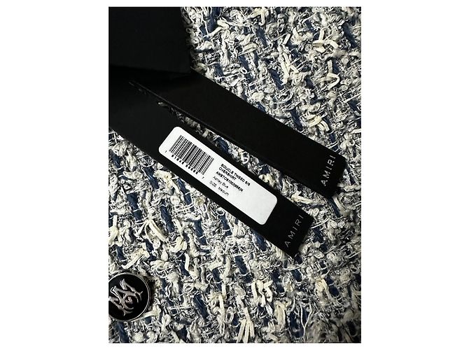 Camicia overshirt in tweed misto di cotone sfilacciato con colletto camp AMIRI Multicolore - vista 13