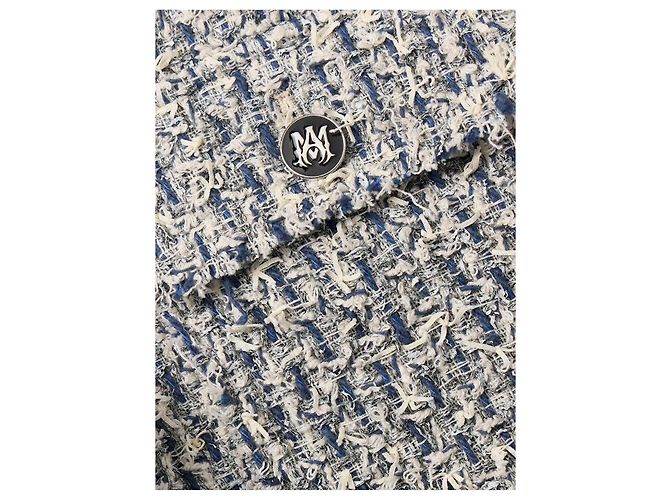 Camicia overshirt in tweed misto di cotone sfilacciato con colletto camp AMIRI Multicolore - vista 2