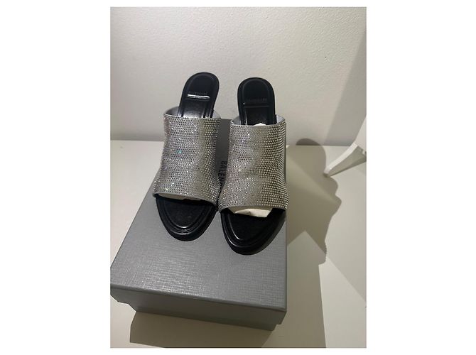 Sandali Balenciaga con strass Nero Argento - vista 4