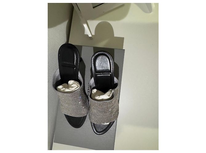 Sandali Balenciaga con strass Nero Argento - vista 6