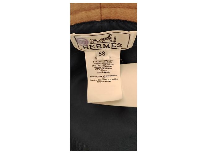 HERMÈS CAPPELLO ALLA PESCATORA «HARPER LIFT» IN CASHMERE. Beige - vista 3