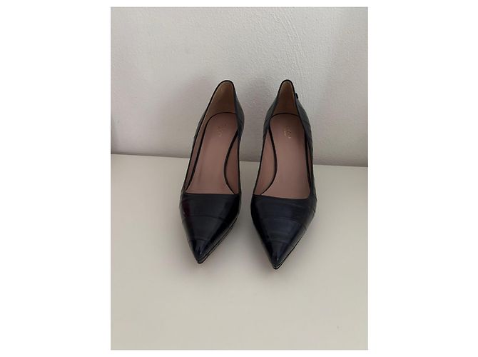 Gucci blaue Leder High Heels - Ansicht 4