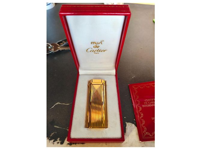 Cartier Oval gas lighter in ruby - view 2