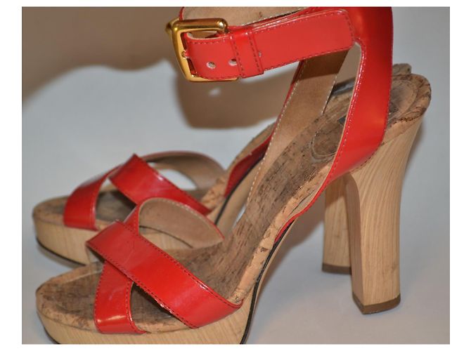 Sandali D&G in vernice rossa Taglia 36 Rosso - vista 2