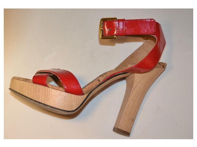 Sandali D&G in vernice rossa Taglia 36 Rosso - vista 3