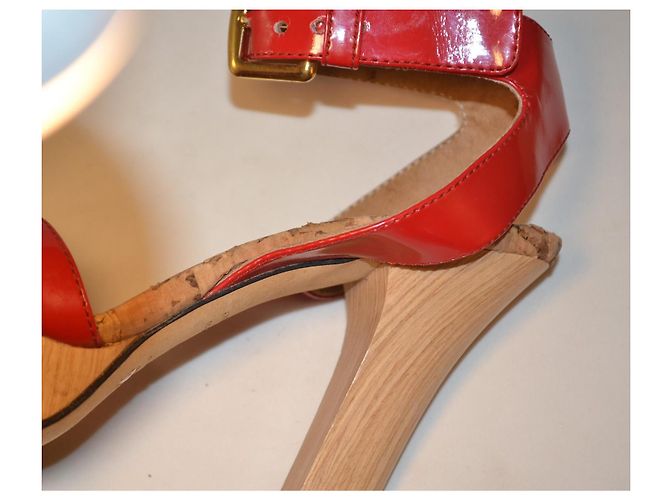 Sandali D&G in vernice rossa Taglia 36 Rosso - vista 4