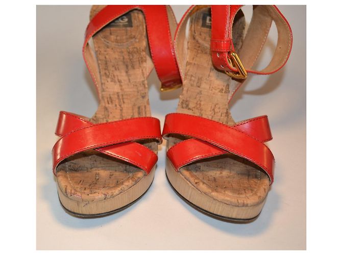 Sandali D&G in vernice rossa Taglia 36 Rosso - vista 5
