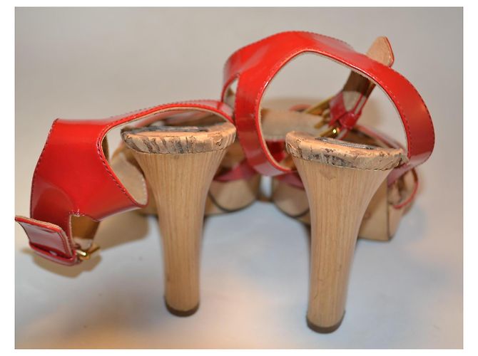 Sandali D&G in vernice rossa Taglia 36 Rosso - vista 6