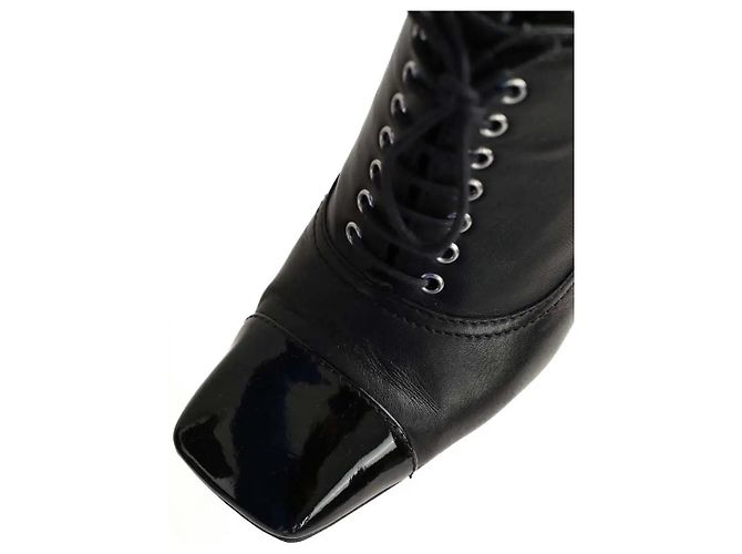 Chanel Schwarze Schnürschuhe - Ansicht 4
