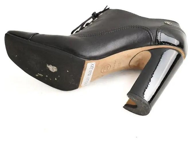 Chanel Schwarze Schnürschuhe - Ansicht 6