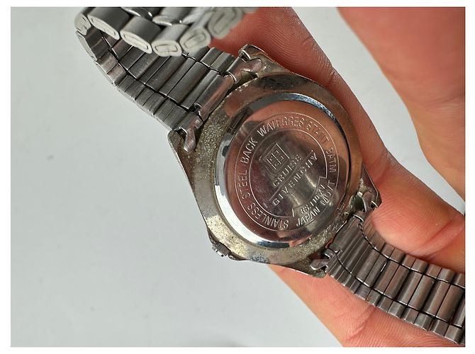 Vintage Givenchy Quarz Stahl Uhr Silber - Ansicht 4