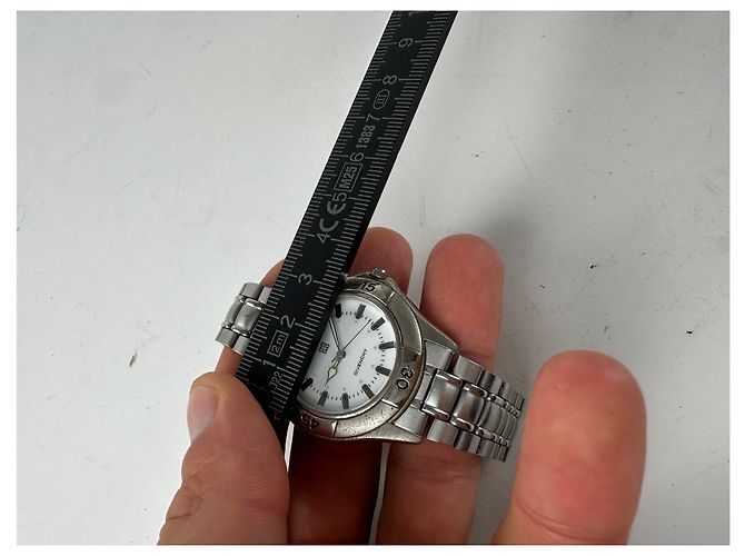 Vintage Givenchy Quarz Stahl Uhr Silber - Ansicht 8