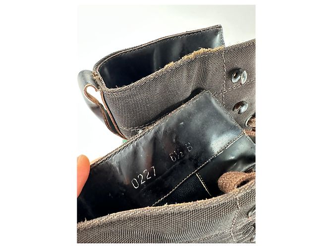 Stivali in pelle Gucci vintage neri e marroni 37 Marrone - vista 9