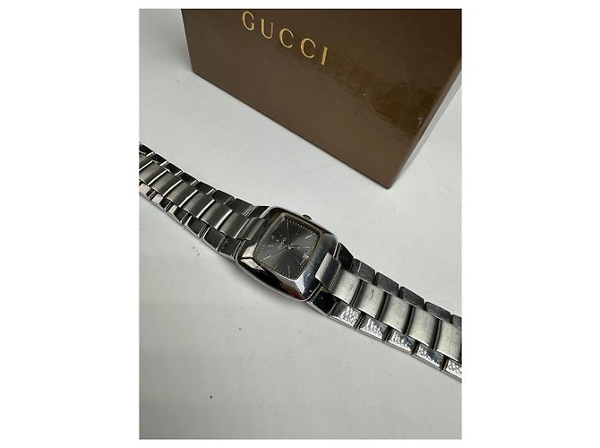 Vintage Gucci Stahl Quarz Uhr Silber - Ansicht 3