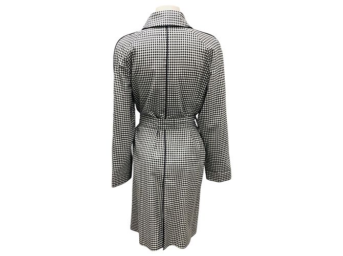 Autre Marque Abrigo trench de cuadros vichy azul marino / blanco con cinturón Paul Stuart - vista 3