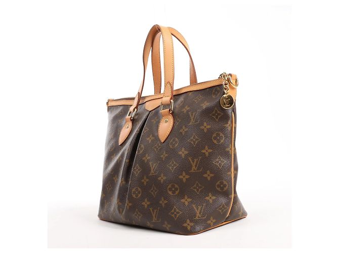 Borsa Louis Vuitton Palermo PM Monogram in Marrone M40145 - vista 3