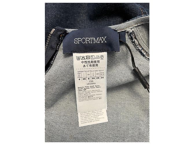 Sportmax lange Jeanskleid Blau - Ansicht 2