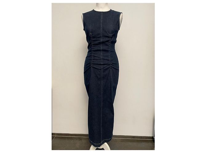 Sportmax lange Jeanskleid Blau - Ansicht 4