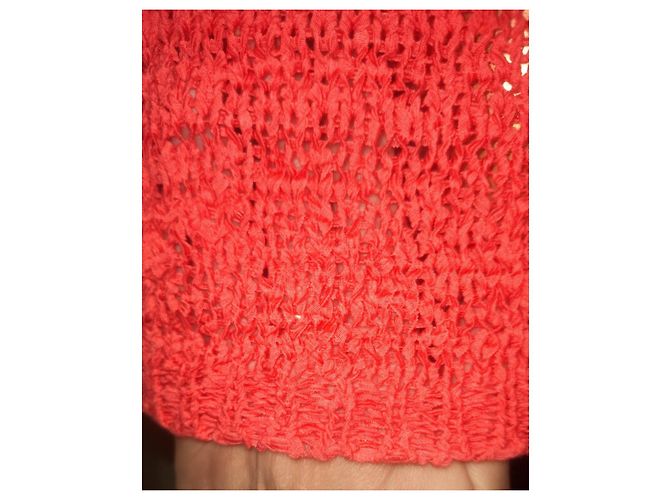 Autre Marque Korallenfarbener Pullover mit langen Ärmeln - Ansicht 10
