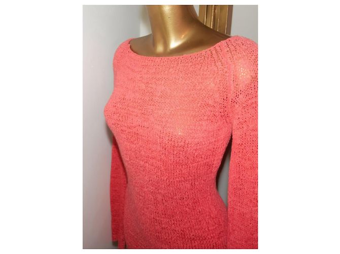 Autre Marque Korallenfarbener Pullover mit langen Ärmeln - Ansicht 11