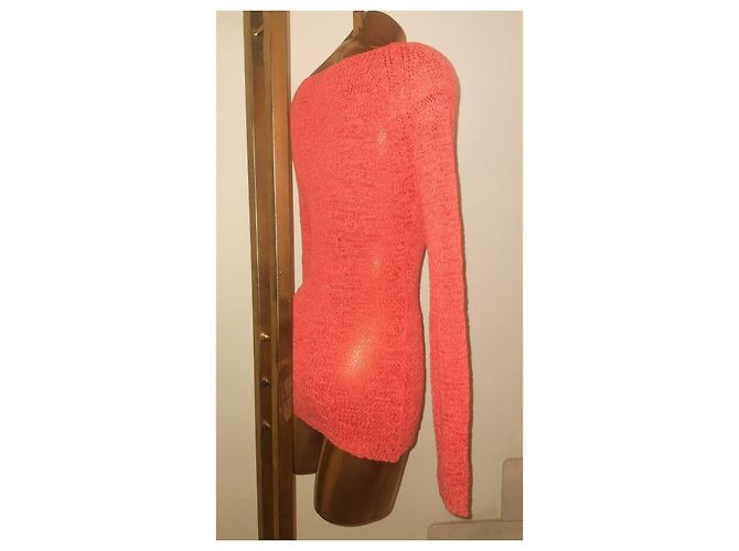 Autre Marque Korallenfarbener Pullover mit langen Ärmeln - Ansicht 12
