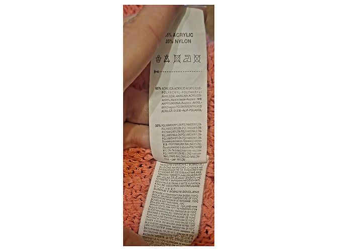 Autre Marque Korallenfarbener Pullover mit langen Ärmeln - Ansicht 16