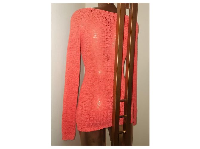 Autre Marque Korallenfarbener Pullover mit langen Ärmeln - Ansicht 9