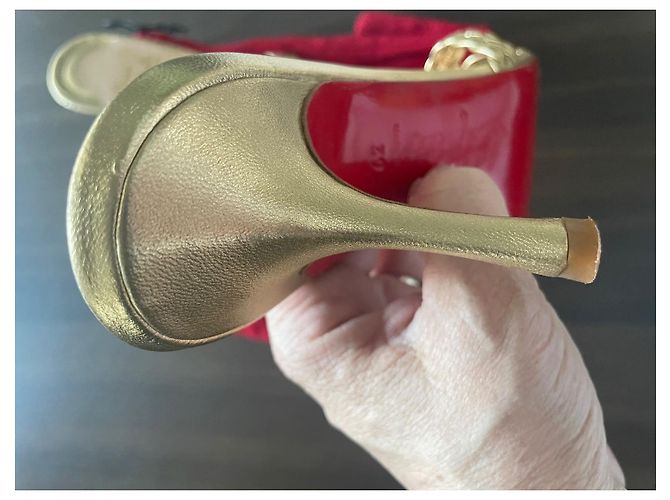 Christian Louboutin MARIBIS NAPPA PLATINO D'oro - vista 12