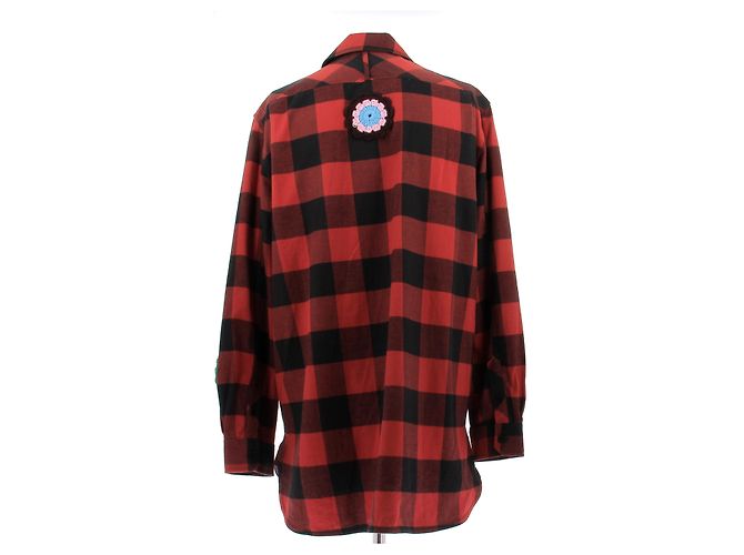 JW Anderson Camicia a quadri rossi e neri in lana Rosso - vista 2